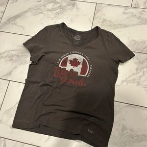 Women’s Life is Good Canada True North Strong T Shirt